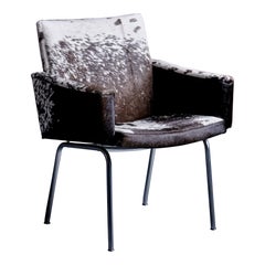 Neu gepolsterter Hans Wegner AP48-Sessel aus Rindsleder, Dänemark 1960er Jahre