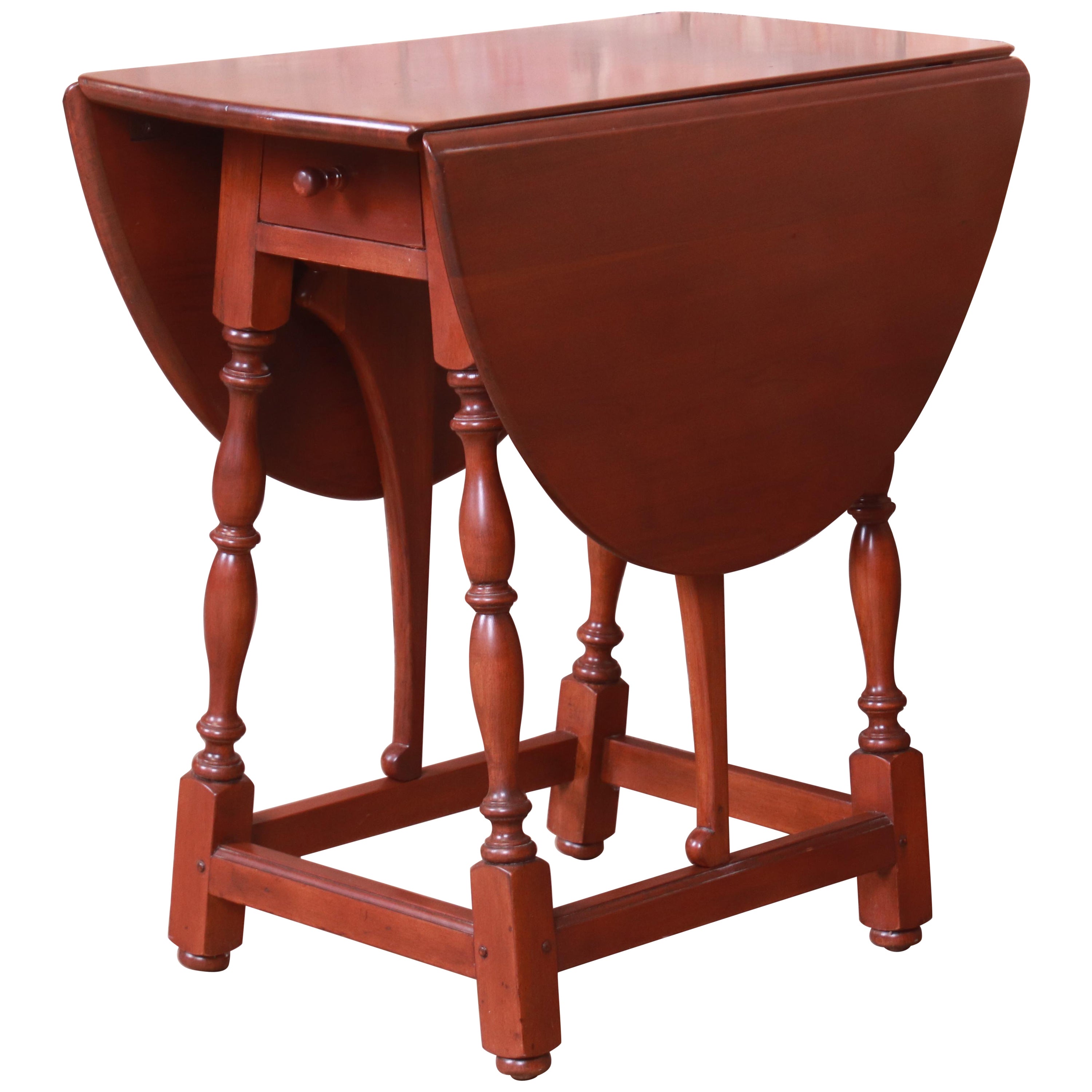 Stickley American Colonial Cherry Drop-Leaf Occasional Side Table
