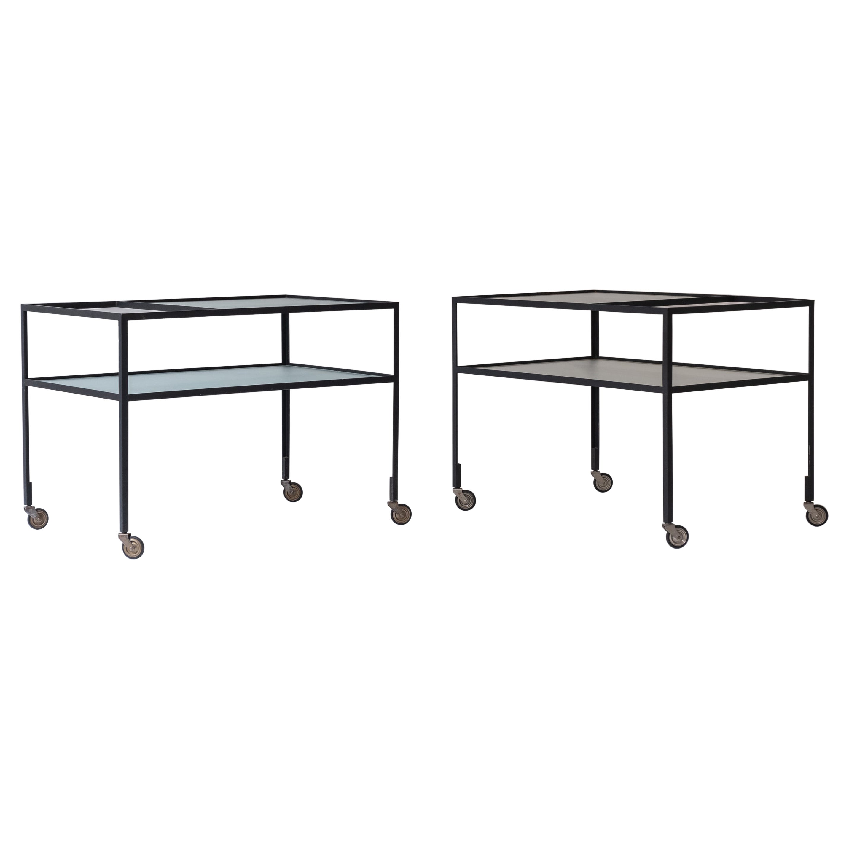 Serving Trolley by Herbert Hirche for Christian Holzäpfel KG, Germany, 1956 For Sale
