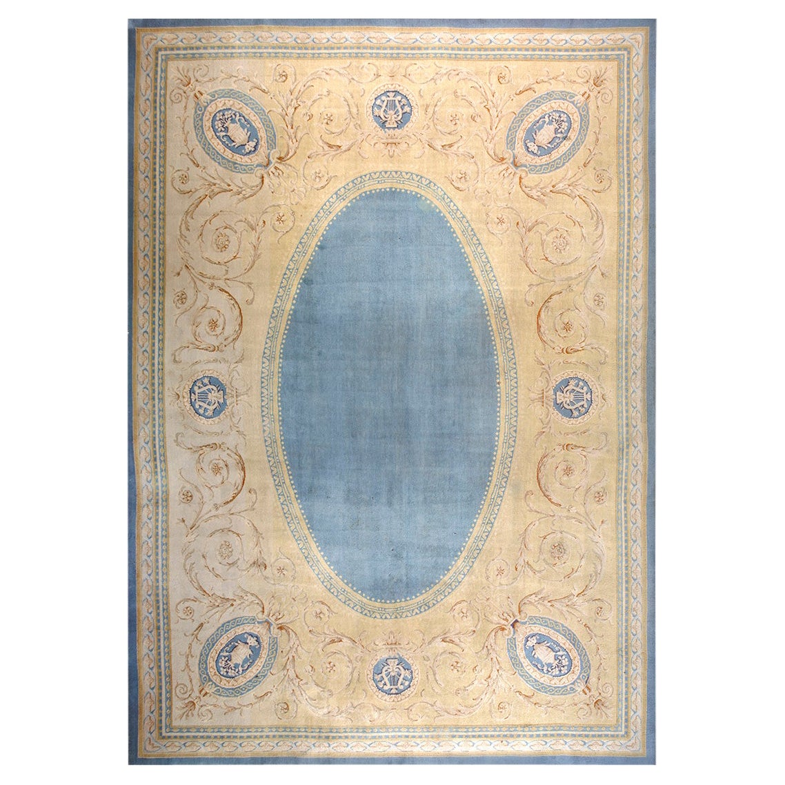 Tapis de Savonnerie néoclassique français du 19ème siècle ( 12'9" x 18'4" - 390 x 560 )