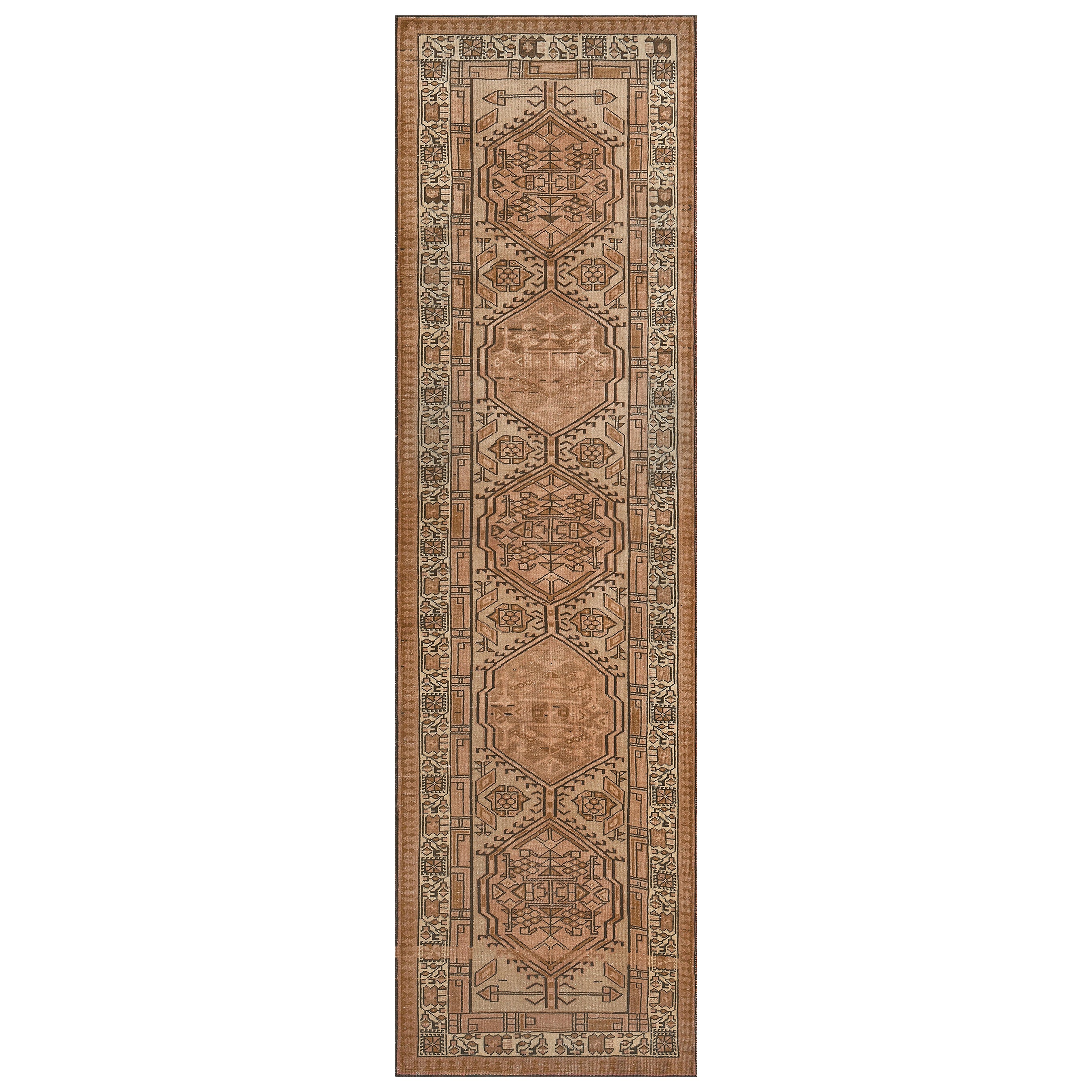 Vintage Wool Handwoven Persian Heriz Runner