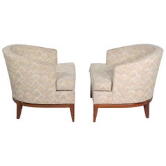 Used Pair. Mid Century Tub Chairs After Robsjohn Gibbings, circa 1950 - 1960s