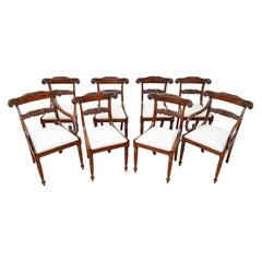 Set of Eight William iv Dining Mahogany Dining Chairs, circa 1830