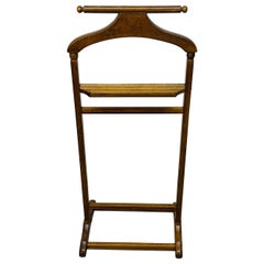 Vintage 1970s Wood Bedroom Valet Stand