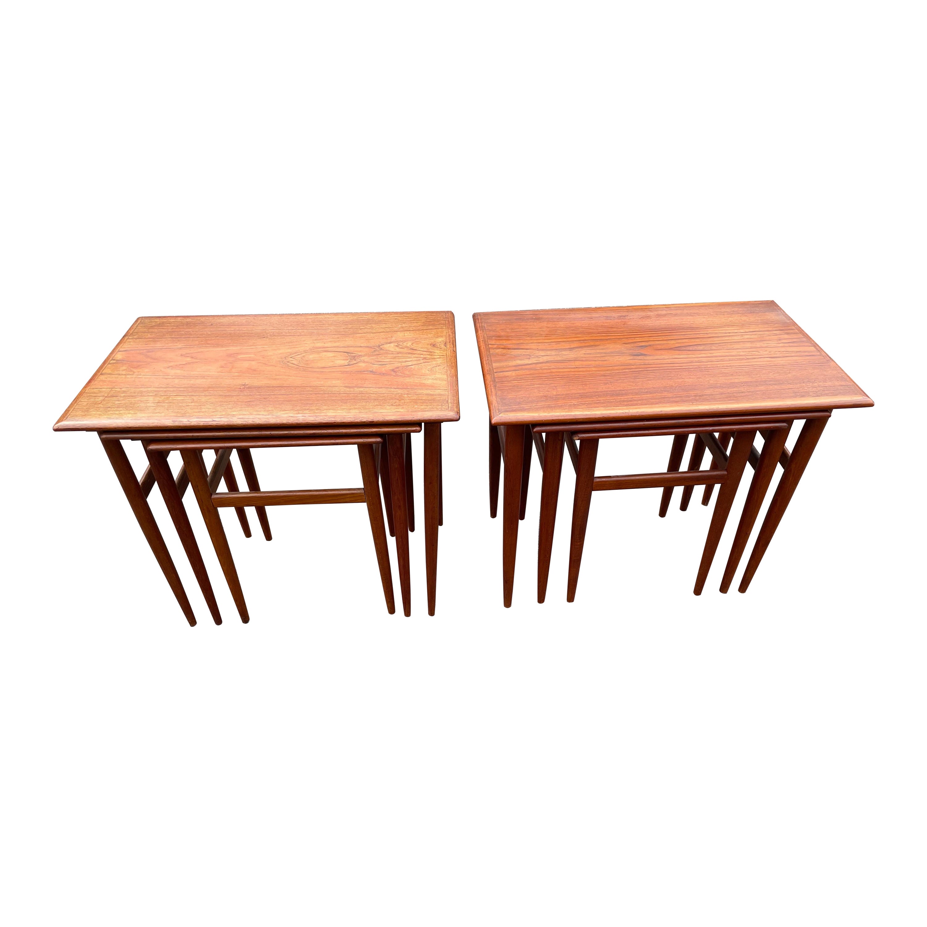 Pair of Identical Danish Teak Nesting Tables from the, 1960s For Sale