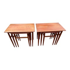 Vintage Pair of Identical Danish Teak Nesting Tables from the, 1960s