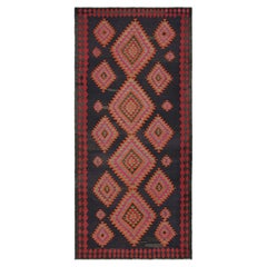 Vintage Persian Kilim in Blue with Vibrant Medallions