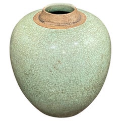 Celadon Crackle Glaze Small Vase, China, Contemporary