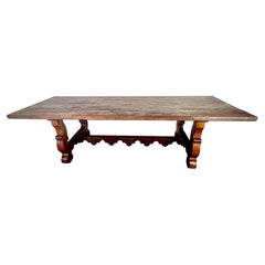 Spanish Trestle Style Dining Table, circa 1900s