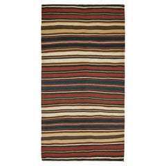 Jajim Kilim persan vintage à motifs rouges, bleus et blancs