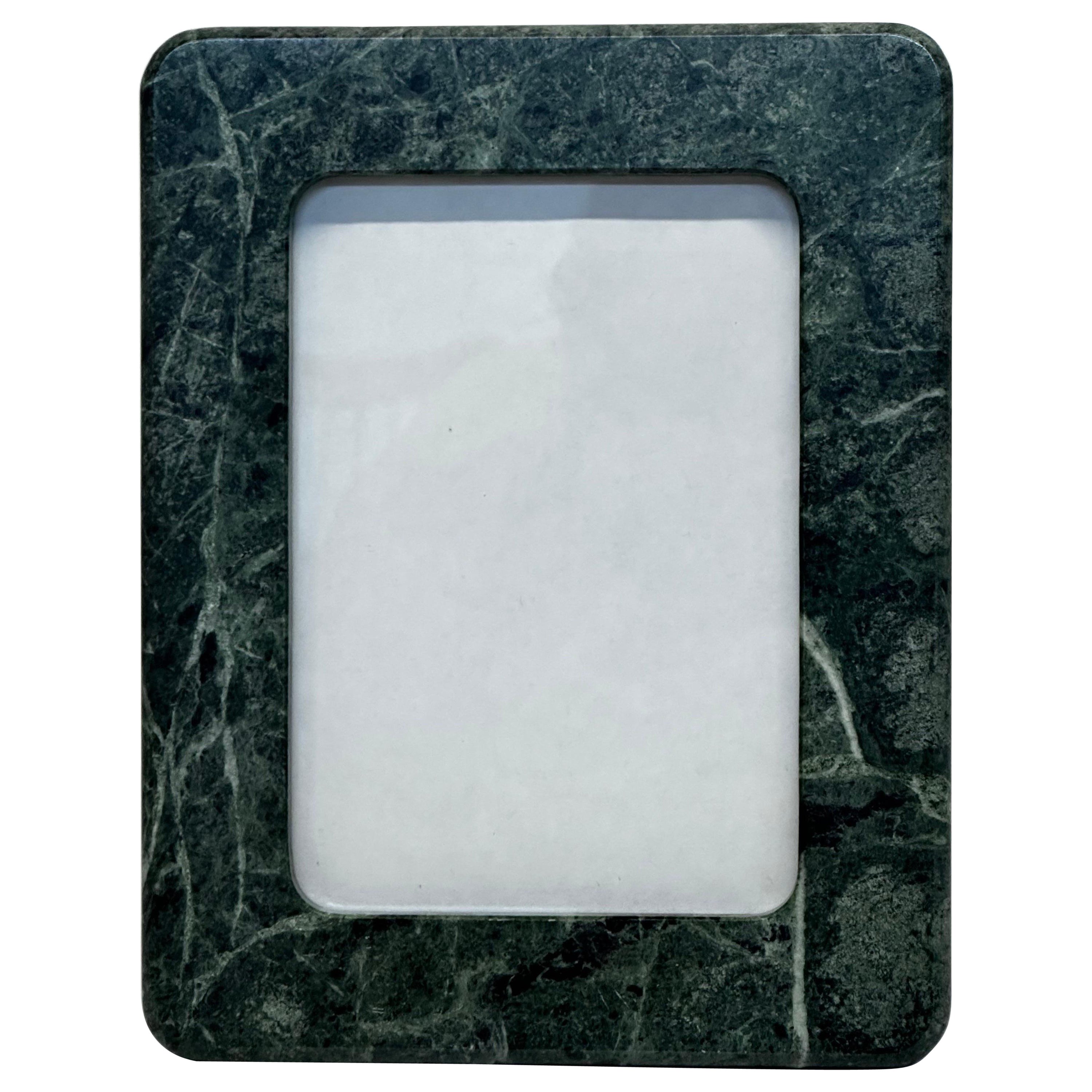 Green Marble Picture Frame, 1980s For Sale