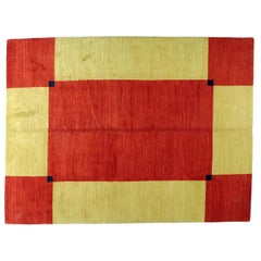 Rot-goldener Tibet-Teppich