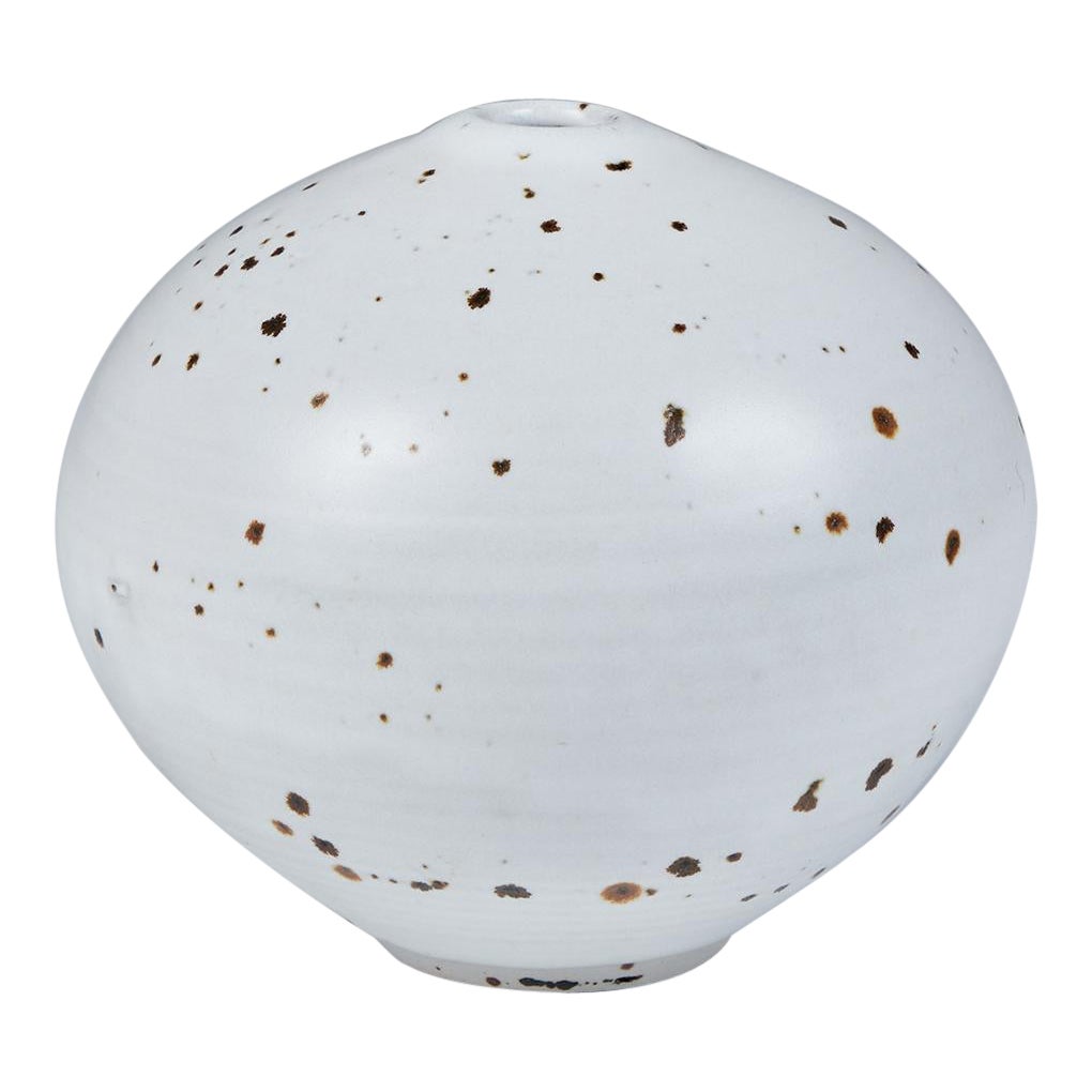 Otto Heino Speckle Glazed Ceramic Bud Vase For Sale