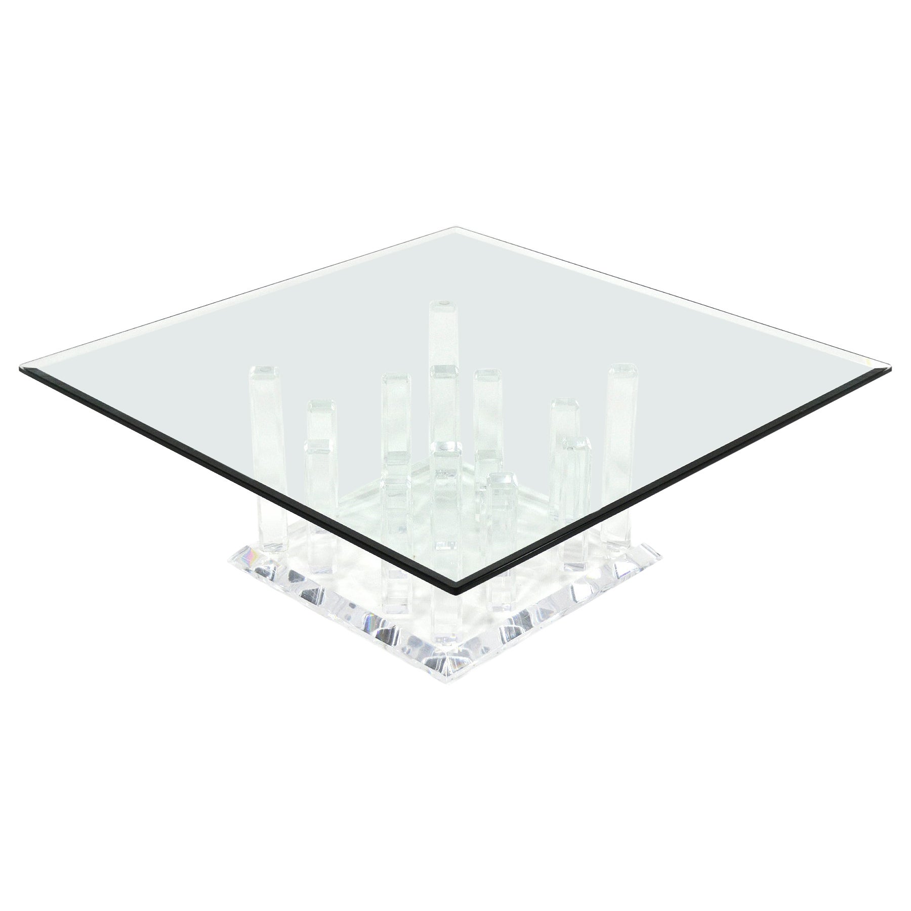 Lucite "Cityscape" Coffee Table