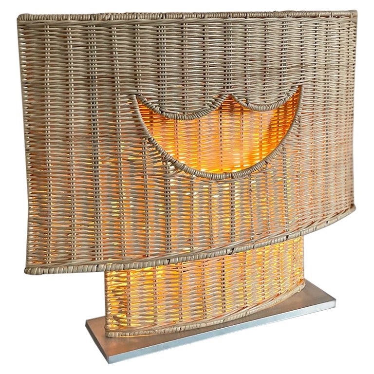 Rattan Luna Table Light 'Limited Edition', by Dunlin For Sale