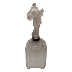 Art Deco Frosted Glass Jester Figurine Lamp