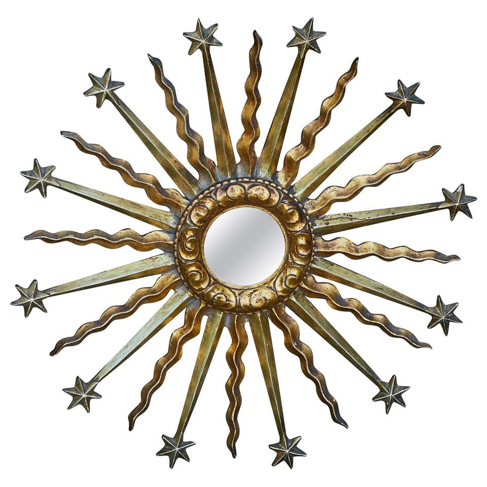 Three Small French Sunburst Mirrors at 1stDibs | small sunburst mirrors ...