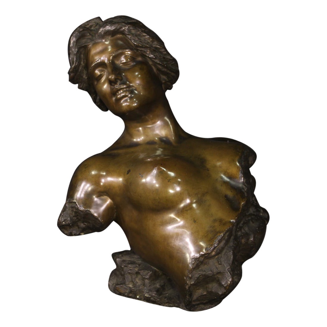 20th Century Italian Signed Giuseppe Renda Bronze Sculpture Nude Female, 1910