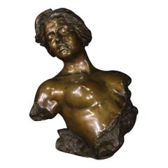 20th Century Italian Signed Giuseppe Renda Bronze Sculpture Nude Female, 1910