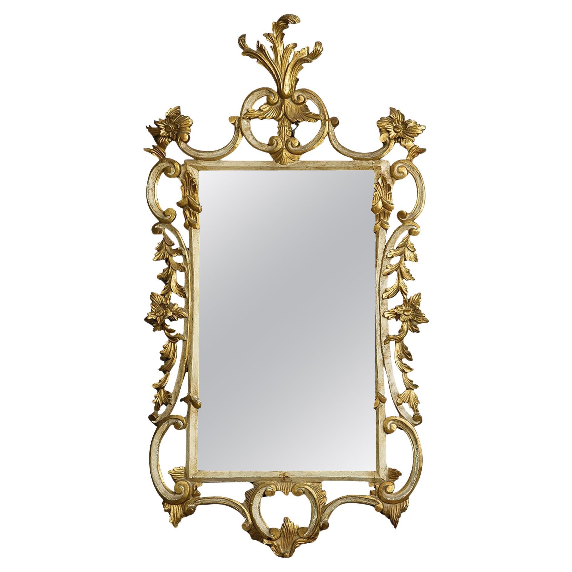 Early 19th Century English Georgian Gilt Rococo Mirror For Sale