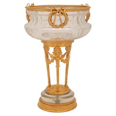French 19th Century Louis XVI St. Baccarat Crystal and Ormolu Centerpiece