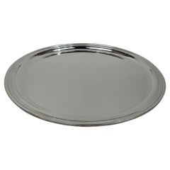Retro Tiffany & Co. Large and Modern Sterling Silver 15-Inch Party Platter