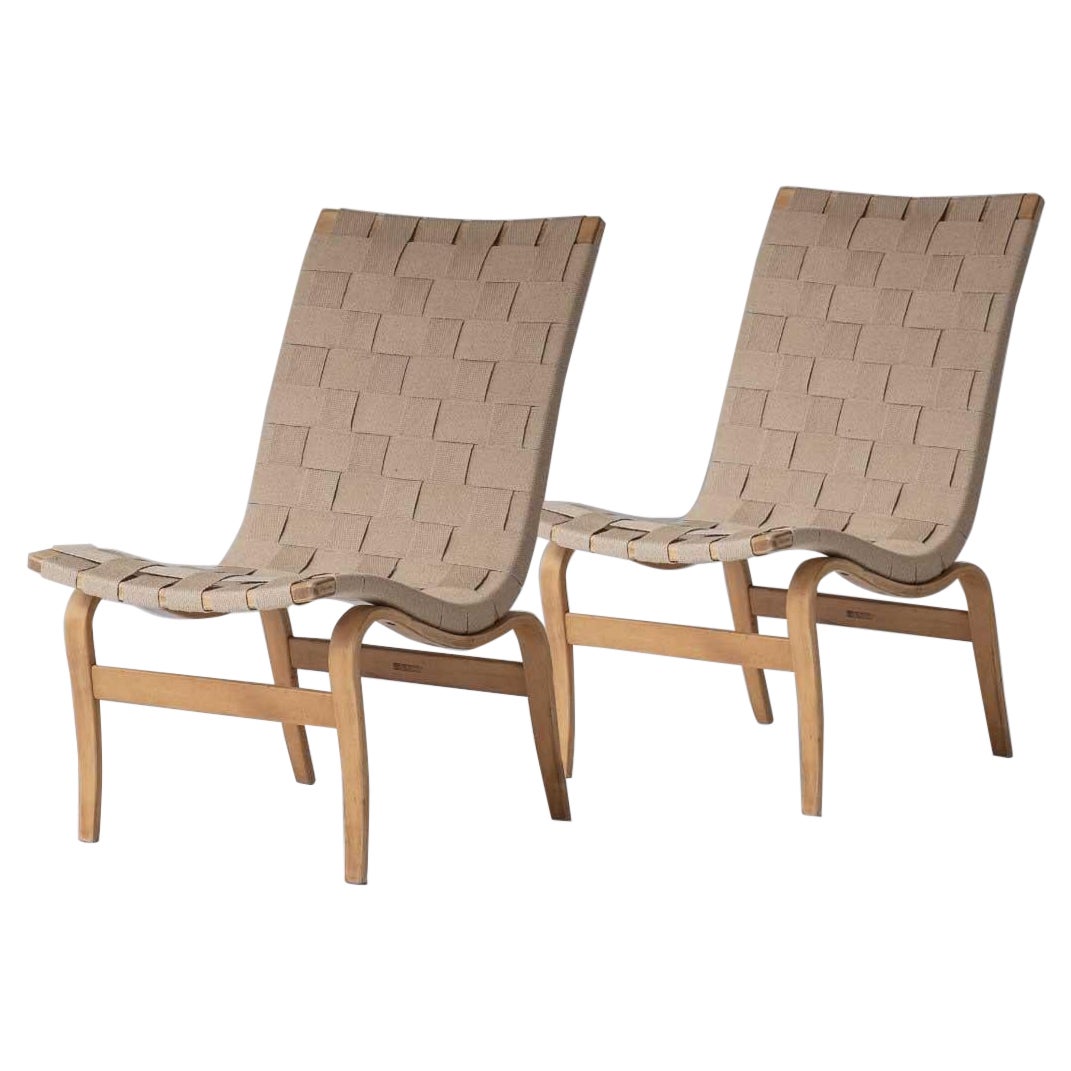 Paire de fauteuils Bruno Mathsson modèle « Eva », production suédoise, 1960 en vente