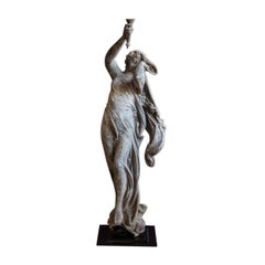 Liberty, a Patinated Lead Figurative Sculpture, France, c1900