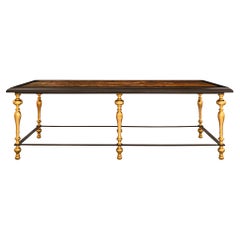 Continental 19th Century Louis XIV St. Bronze, Marble, and Ormolu Coffee Table