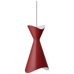 Contemporary Pendant Lamp 'Ninotchka 425' by Lyfa, Red