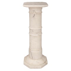 Antique Italian 19th Century Alabaster Pedestal Column