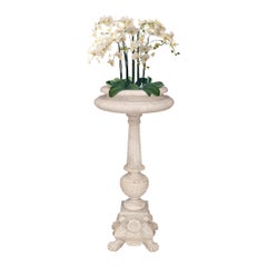 Bañera para pájaros / Jardinera italiana de mármol de carrara blanco Luis XVI del siglo XIX