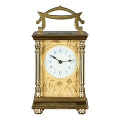 French Art Nouveau Style Carriage Clock