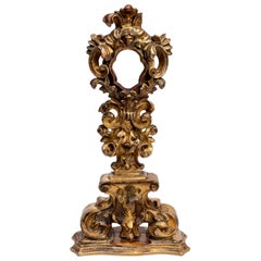 17th Century Carved Gilt-Wood Reliquary