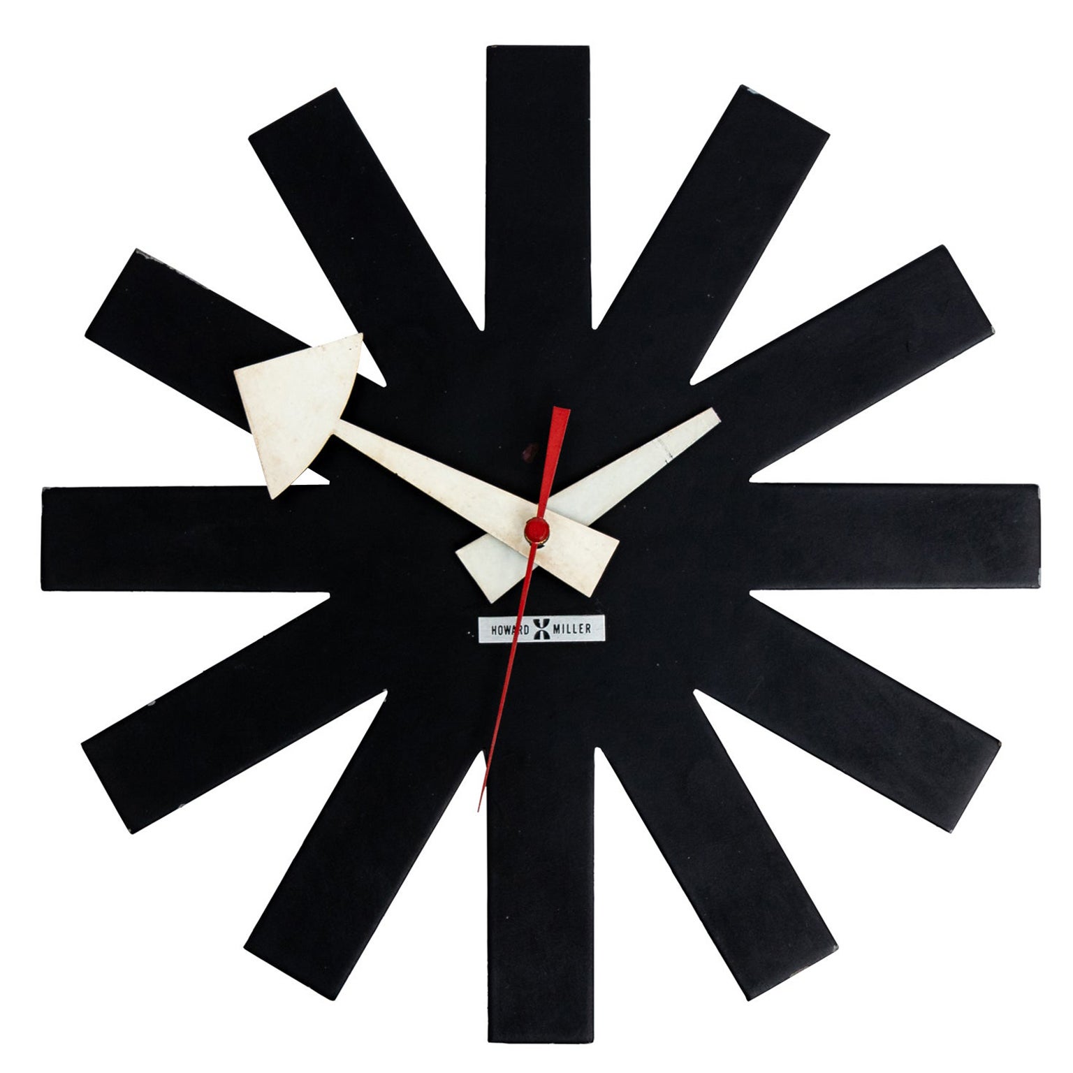 Black Asterisk Wall Clock by George Nelson for Howard Miller