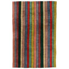 Vintage Turkish Sivas with Modern Design and Stripes
