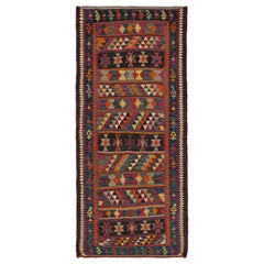 Vintage Persian Bidjar Kilim in Polychromatic Patterns