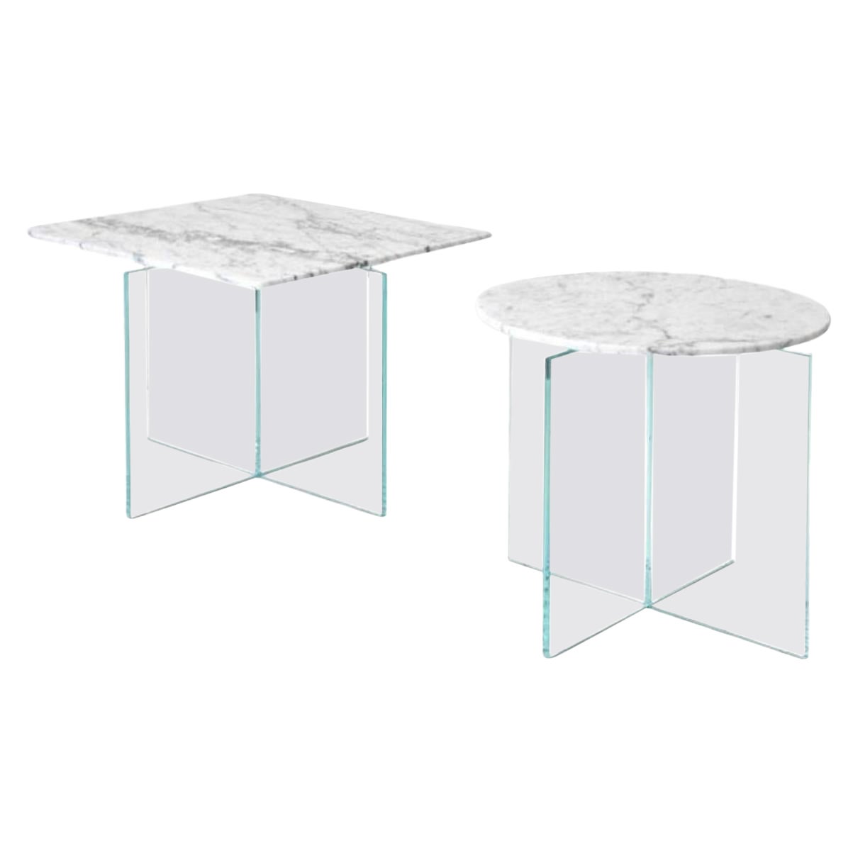 Set of 2 Beside Myself End Large Tables by Claste 