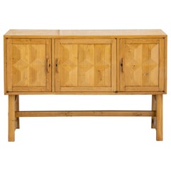 Vintage Midcentury Rustic Pine Italian Sideboard