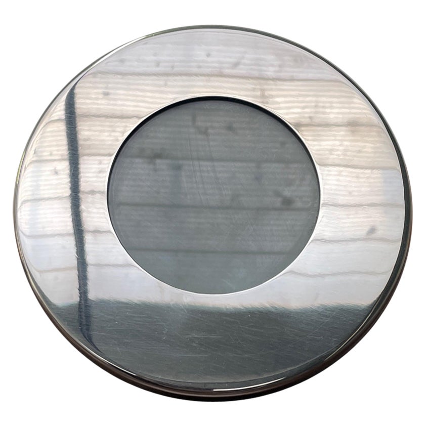 Elegant Gabriella Crespi Circular Photo Frame, Italy, 1970s For Sale