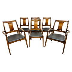 Mid-Century Modern Walnut Dining Chairs, Set of 6