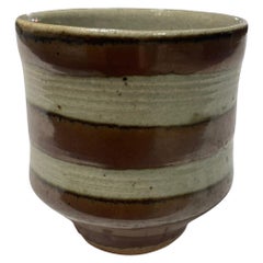 Shoji Hamada Mingei Kakiyu Kaki Glaze Ceramica giapponese Yunomi Teacup Scatola firmata