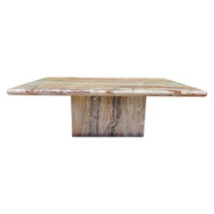 Vintage Postmodern Multicolored Gray Marble Coffee Table, C1980s