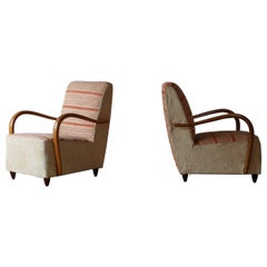 Rare Pair of Osvaldo Borsani Chairs, Italy, 1940s