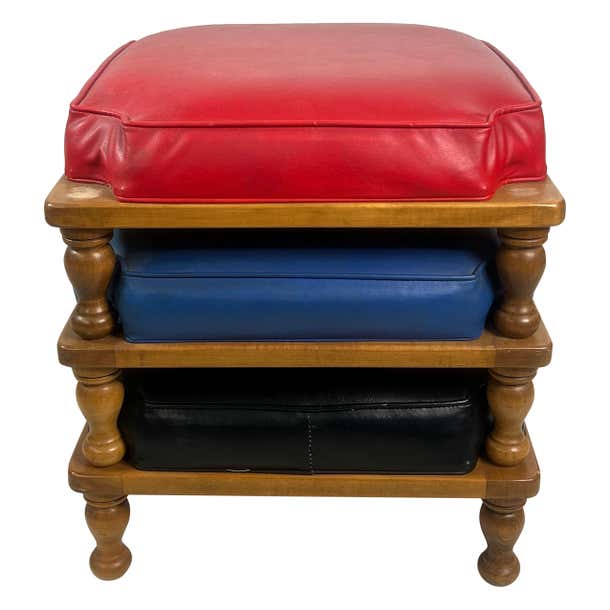 Stack Foot Stools Vintage Baumritter Stacking Ottoman’s, a Set of 3 For Sale at 1stDibs ...