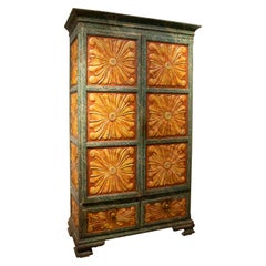 19th Century Spanish Polychromed Cupboard with Doors