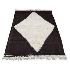 6'x9' handgefertigter türkischer „Tulu“-Teppich in Braun & Beige. 100 % Wolle. Maßgefertigte Optionen A.
