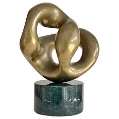 Eli Karpel Large Abstract Bronze Sculpture on Marble Base 3/7