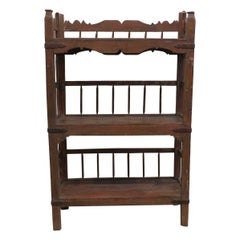 Used Rustic Bookcase Etagere Shelf