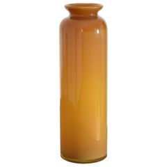 Mid-Century Modern Tall Camel Glass Vase